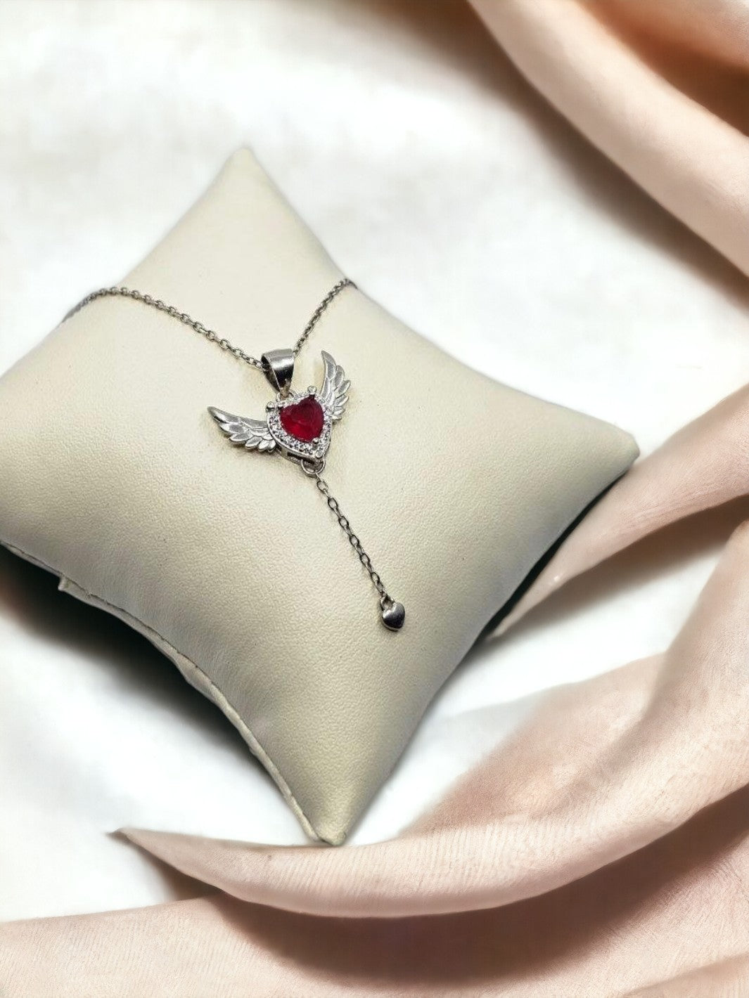 Angel Wing Heart Pendant - PSA Jewels