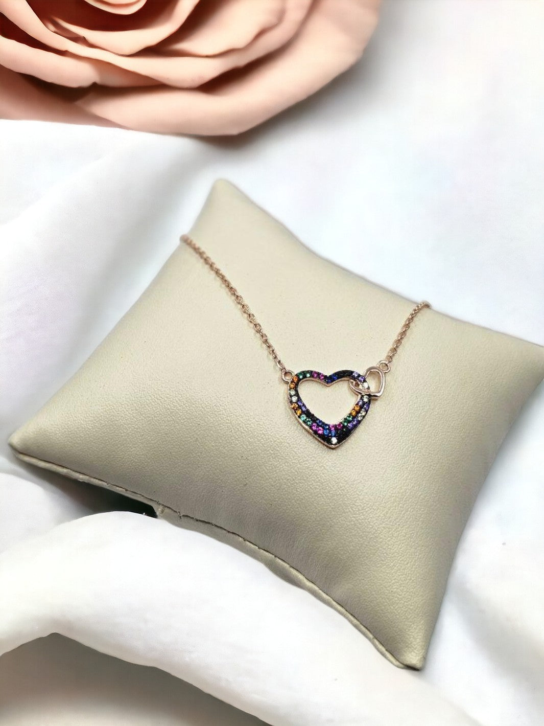 Rainbow Heart Pendant - PSA Jewels