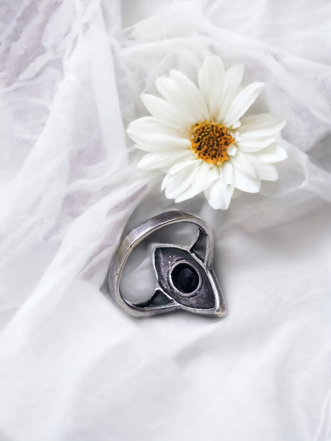 Marcasite Evil Eye Nazar Hematite Ring - PSA Jewels