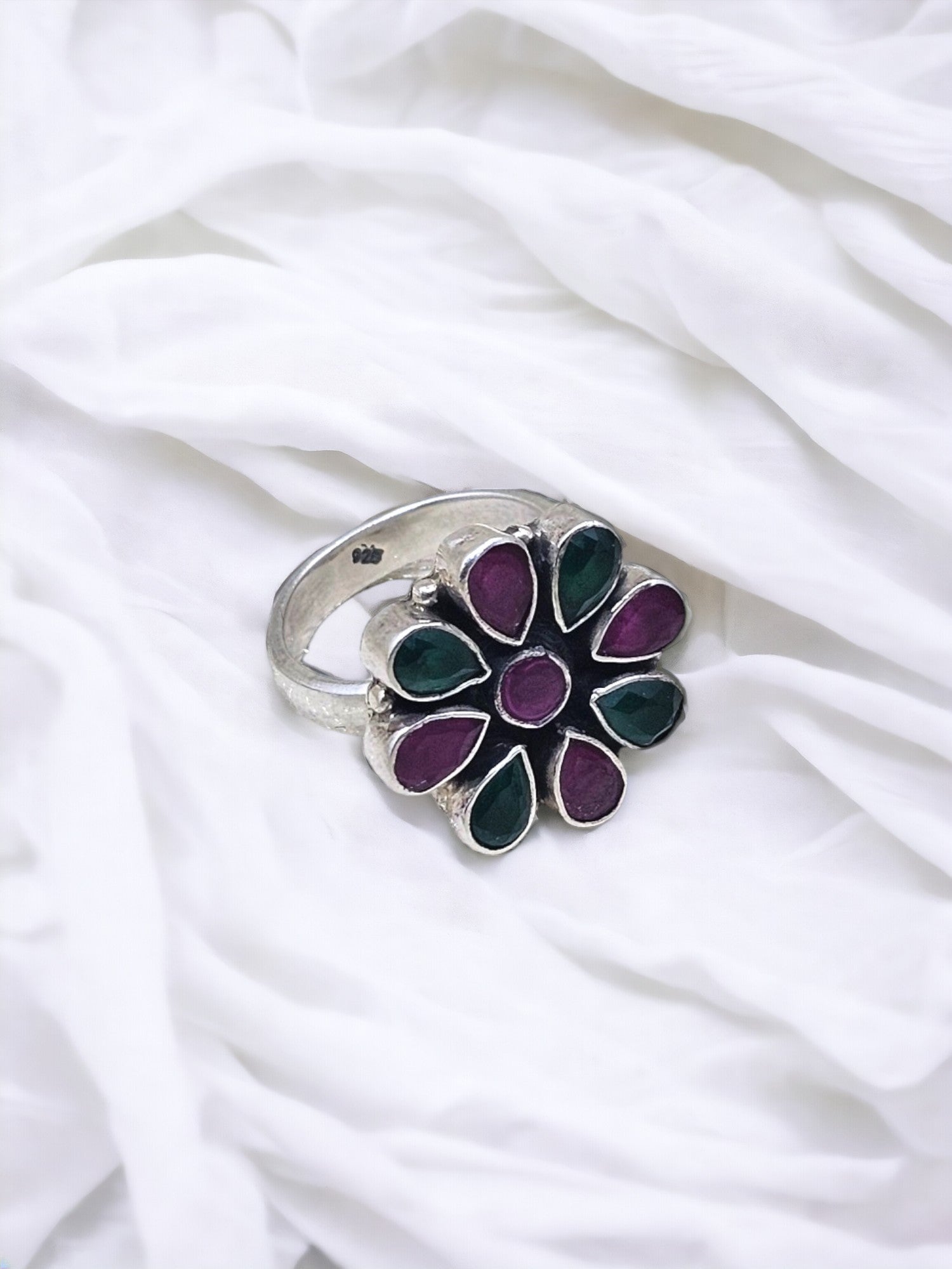 Red Green Stone Ring - PSA Jewels