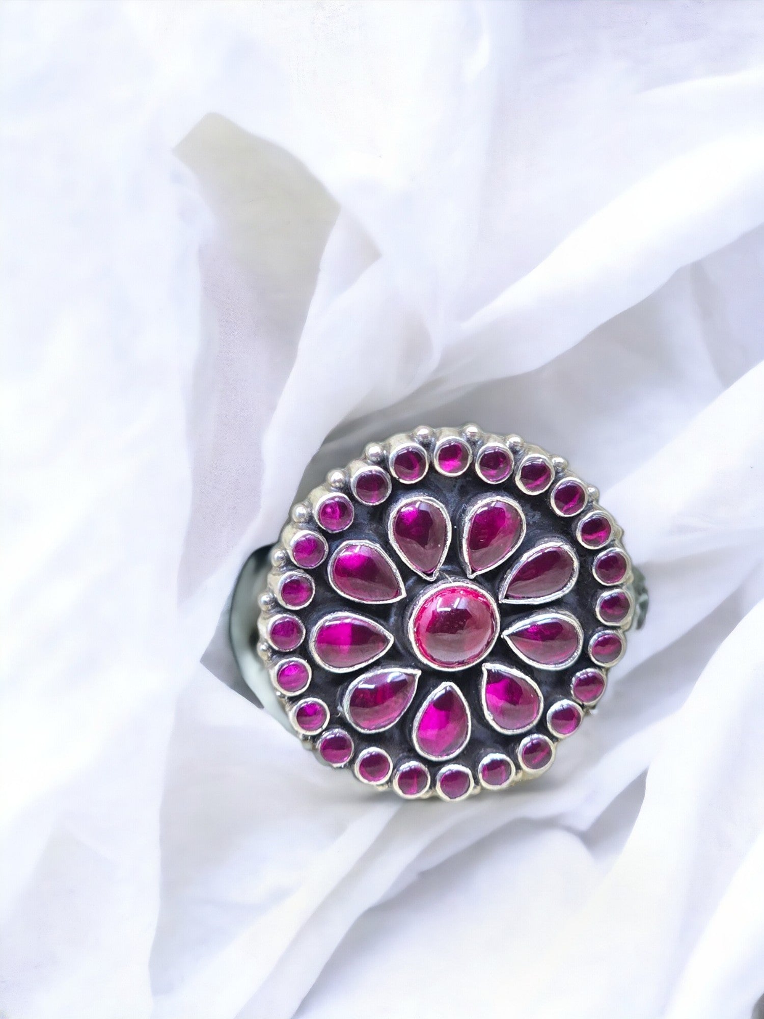 Maharani Cocktail- Intricate Motif Ring - PSA Jewels