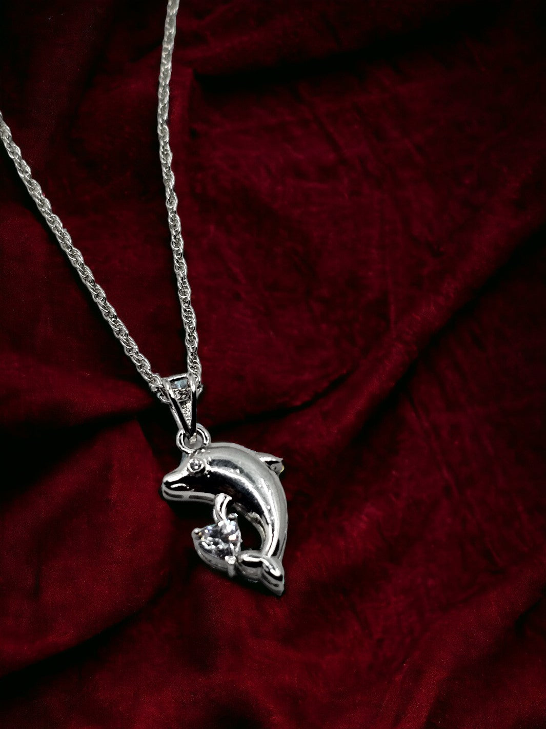 Sterling Silver Dolphin Pendant - PSA Jewels