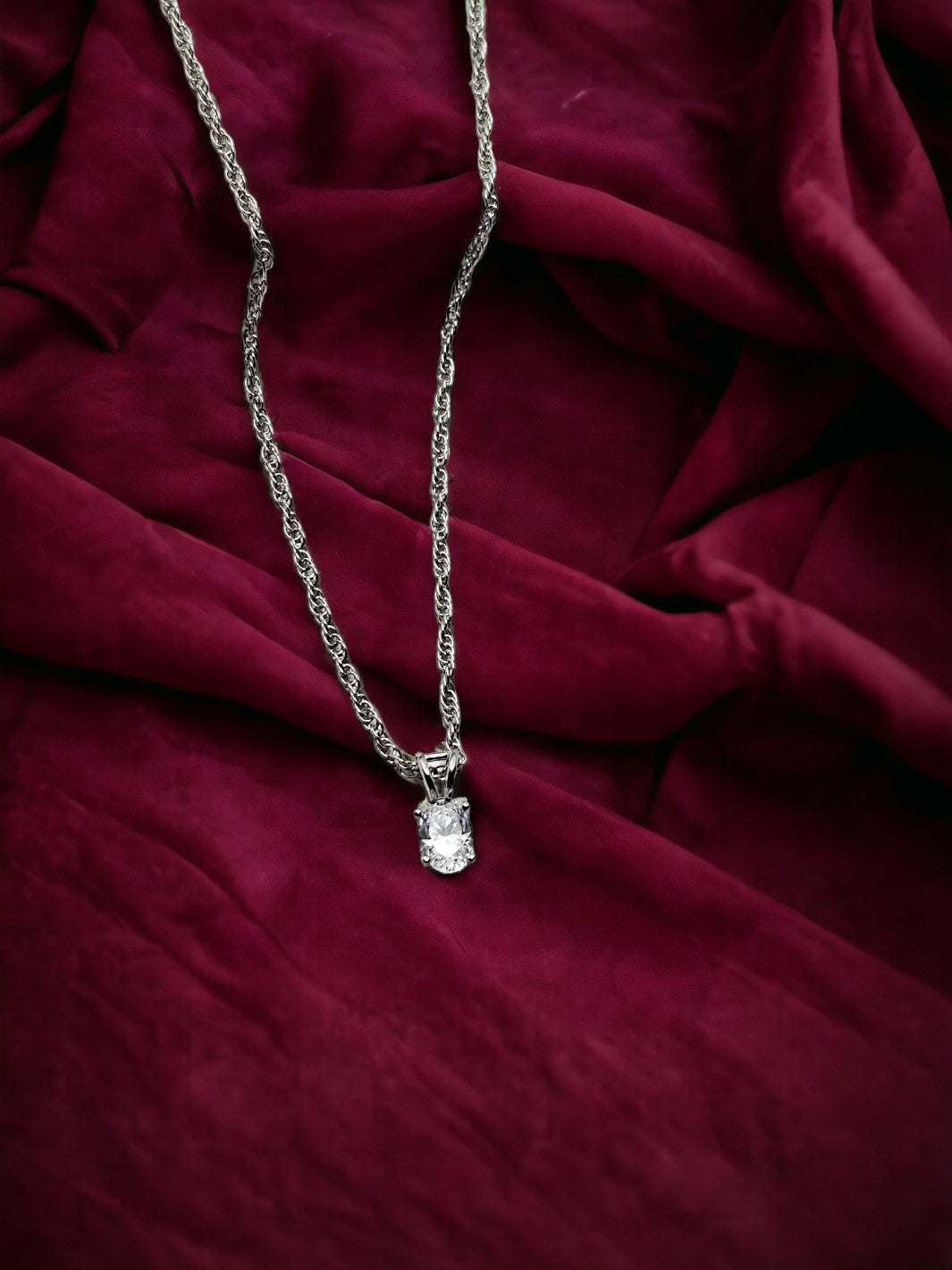 Sterling Silver Small Round Solitaire Pendant - PSA Jewels