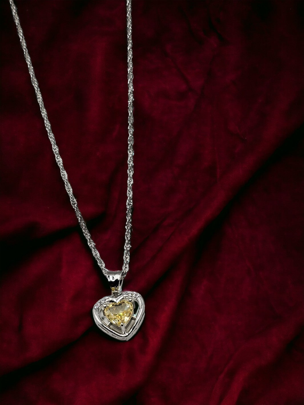 Sterling Silver Honey Moon Heart Pendant - PSA Jewels