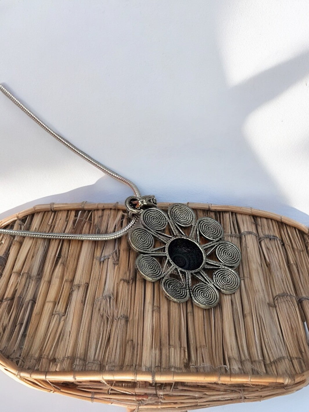 Silver Floral Pendant with chain - PSA Jewels