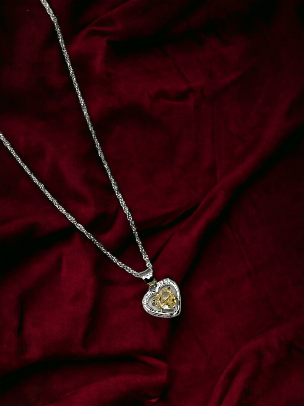 Sterling Silver Honey Moon Heart Pendant - PSA Jewels