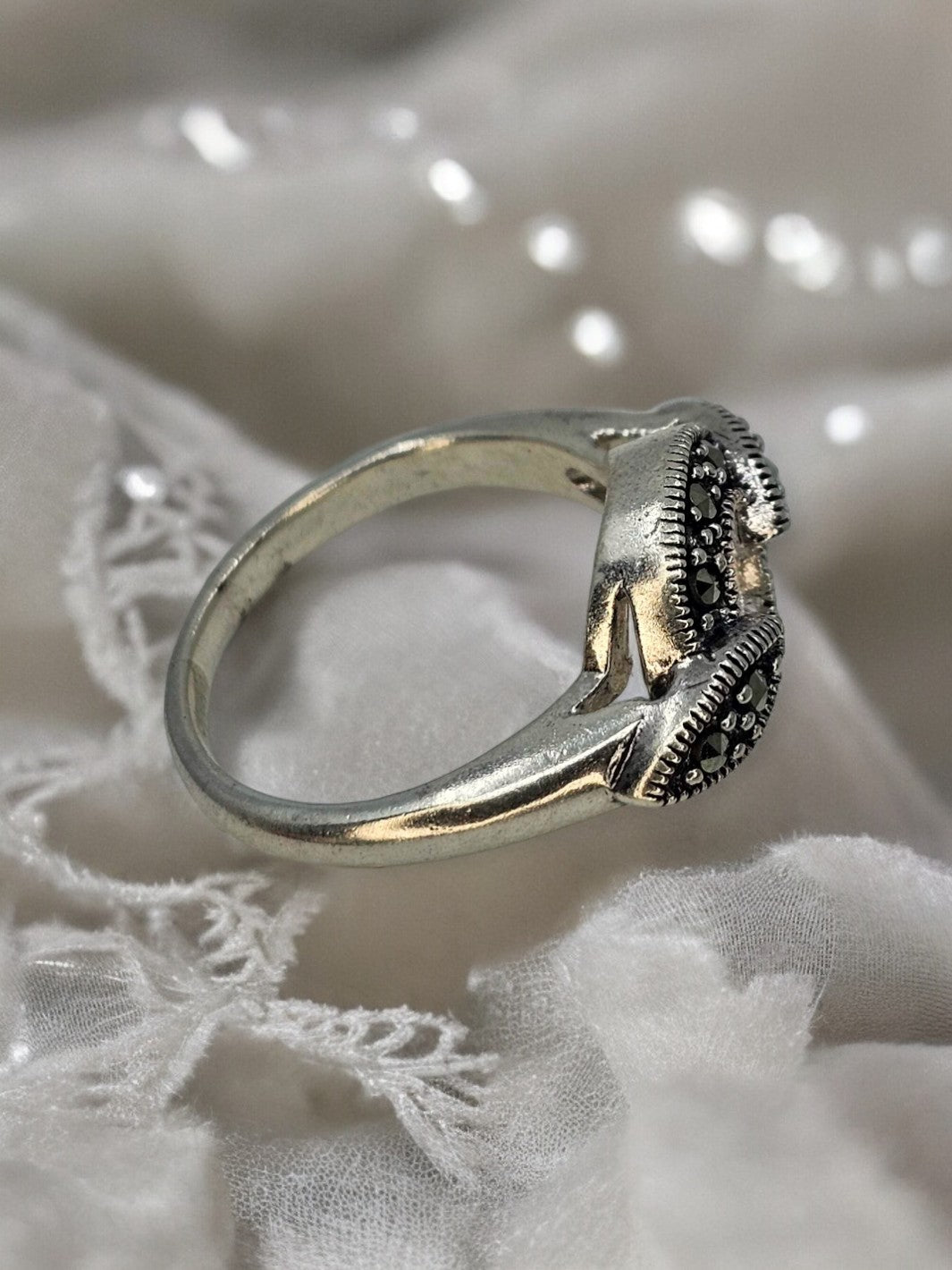 Marcasite Twist Ring - PSA Jewels