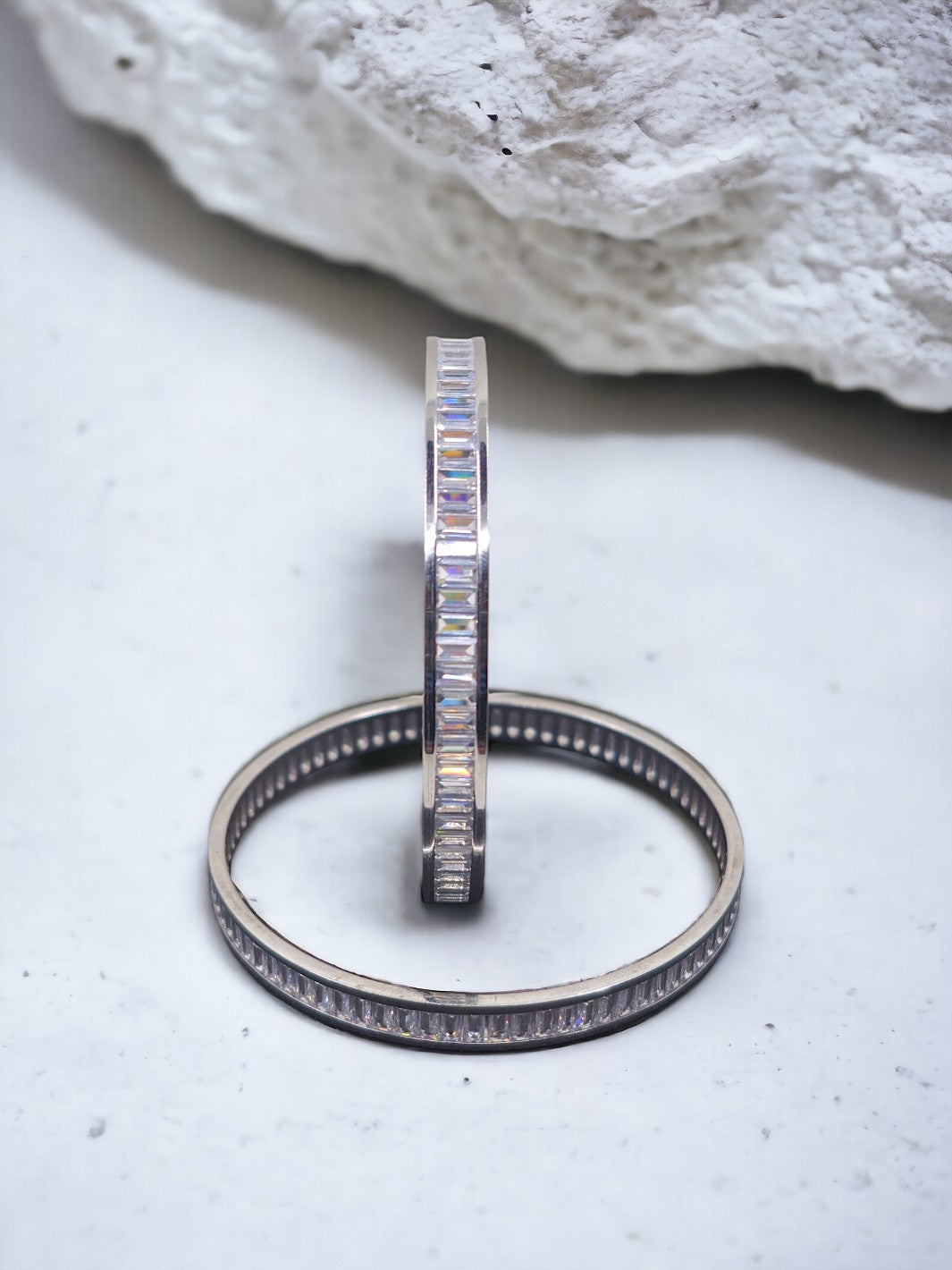 Baguette Cut Bangles (Pack of 2) - PSA Jewels