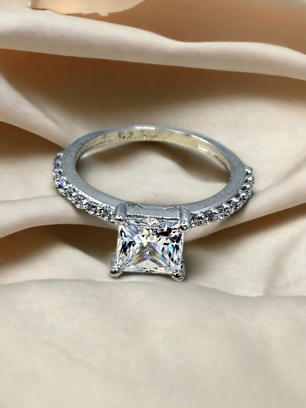 Silver Princess Cut Ring - PSA Jewels