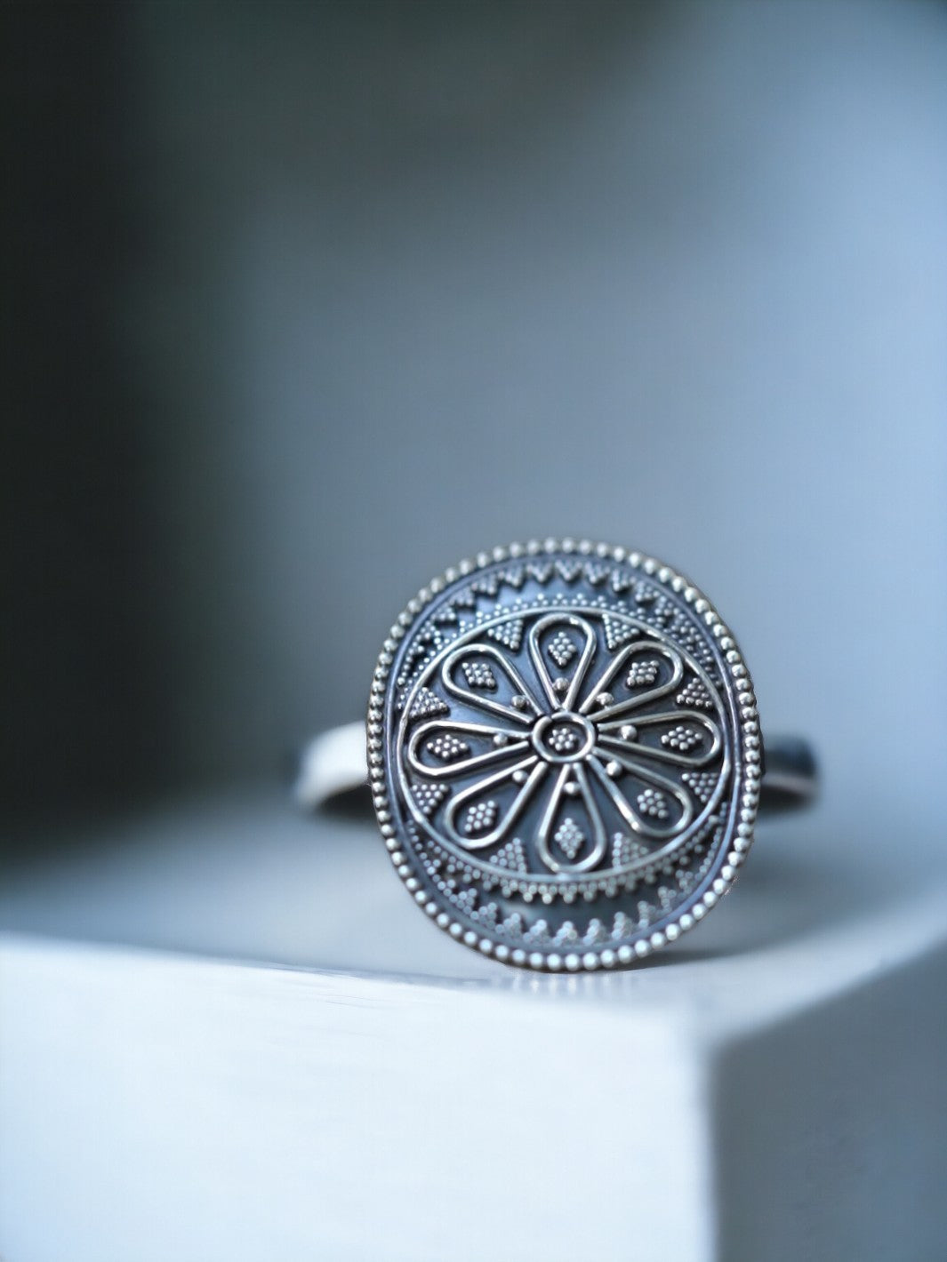 Artisan Handcrafted Oval Flower - PSA Jewels