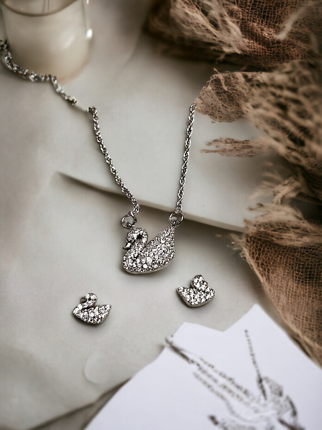 Swan Shaped Pendant Set - PSA Jewels