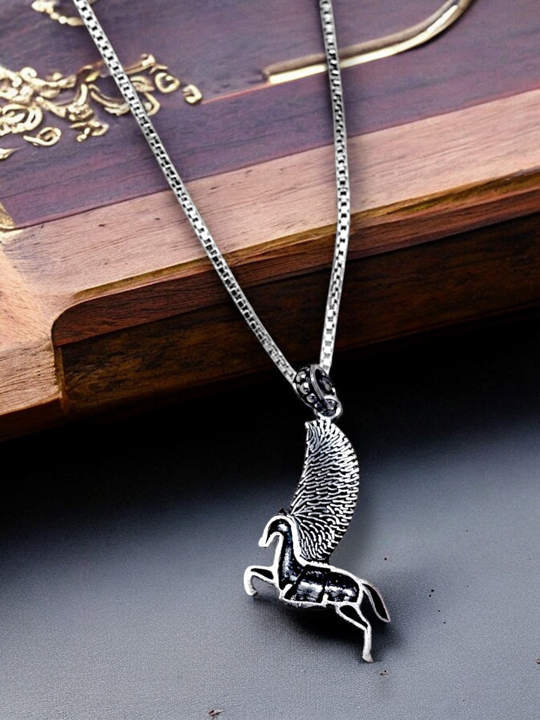 Pegasus Fly Horse Pendant With Chain - PSA Jewels