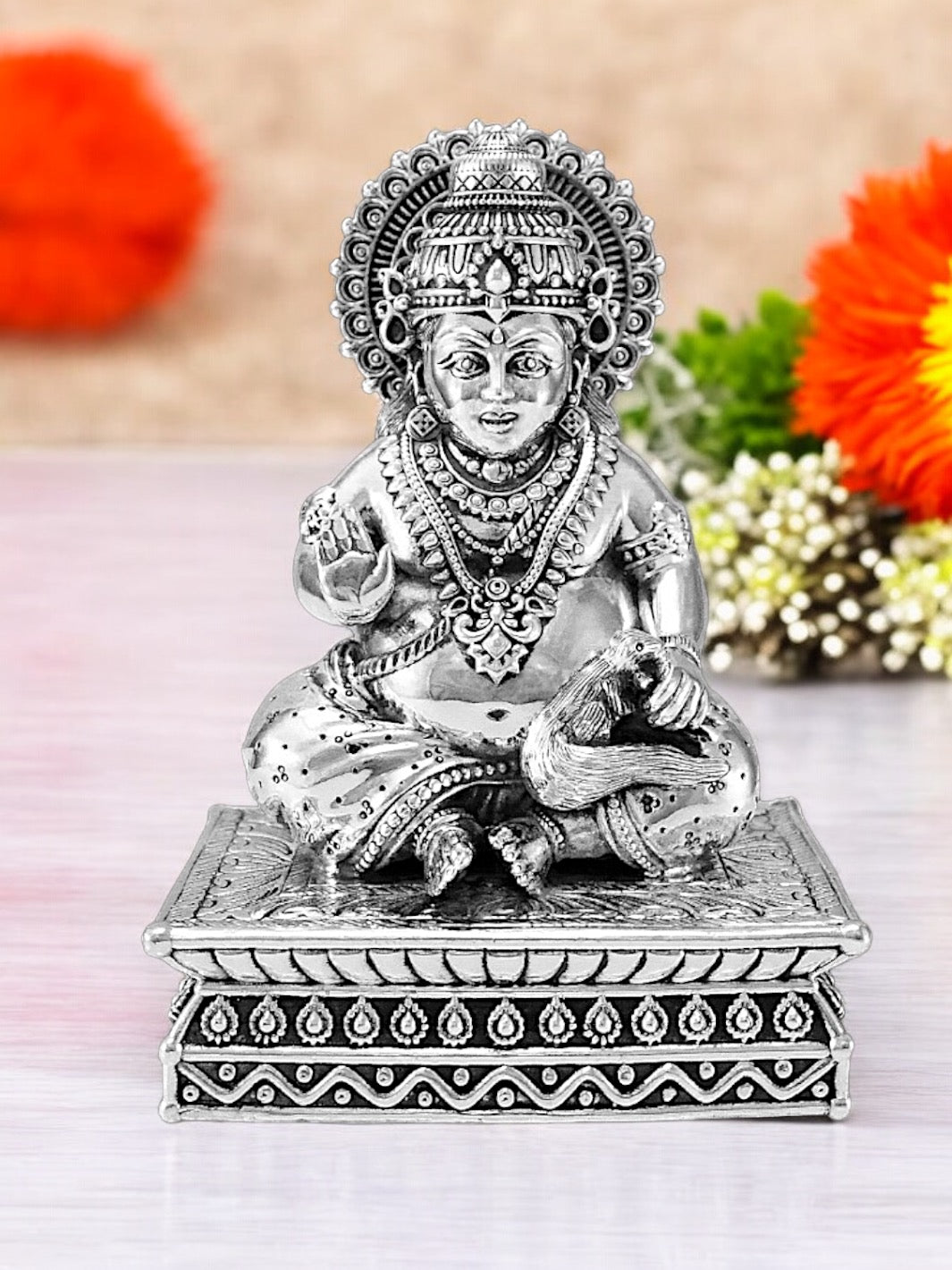 Pure Silver Kuber Bhandari Idol - PSA Jewels