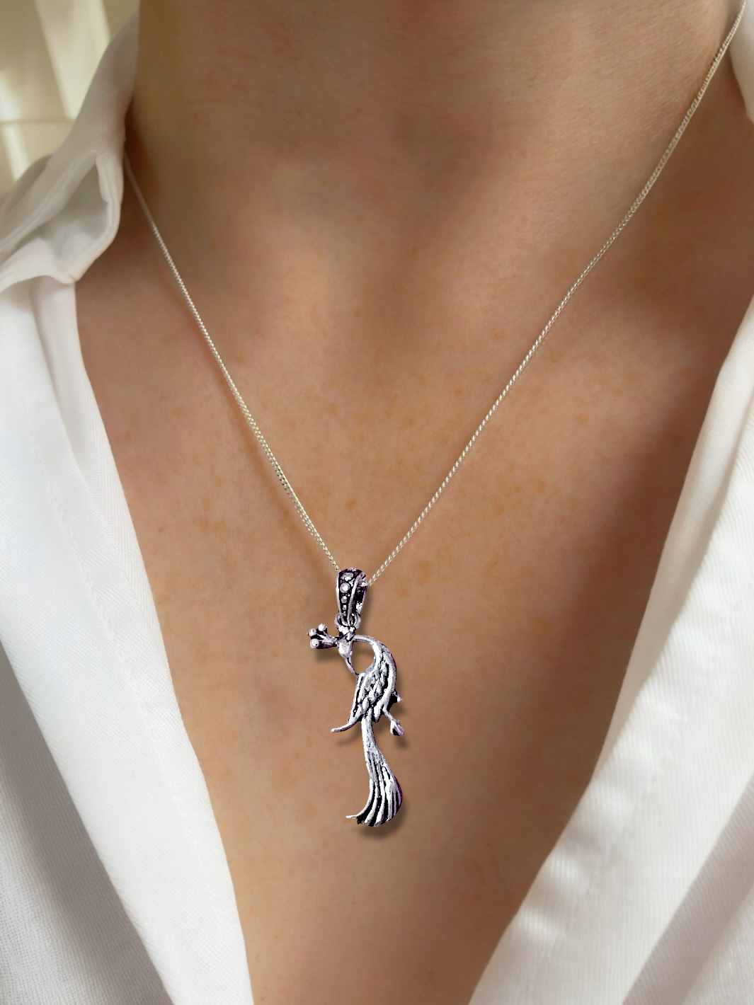 Peacock Pendant With Chain - PSA Jewels
