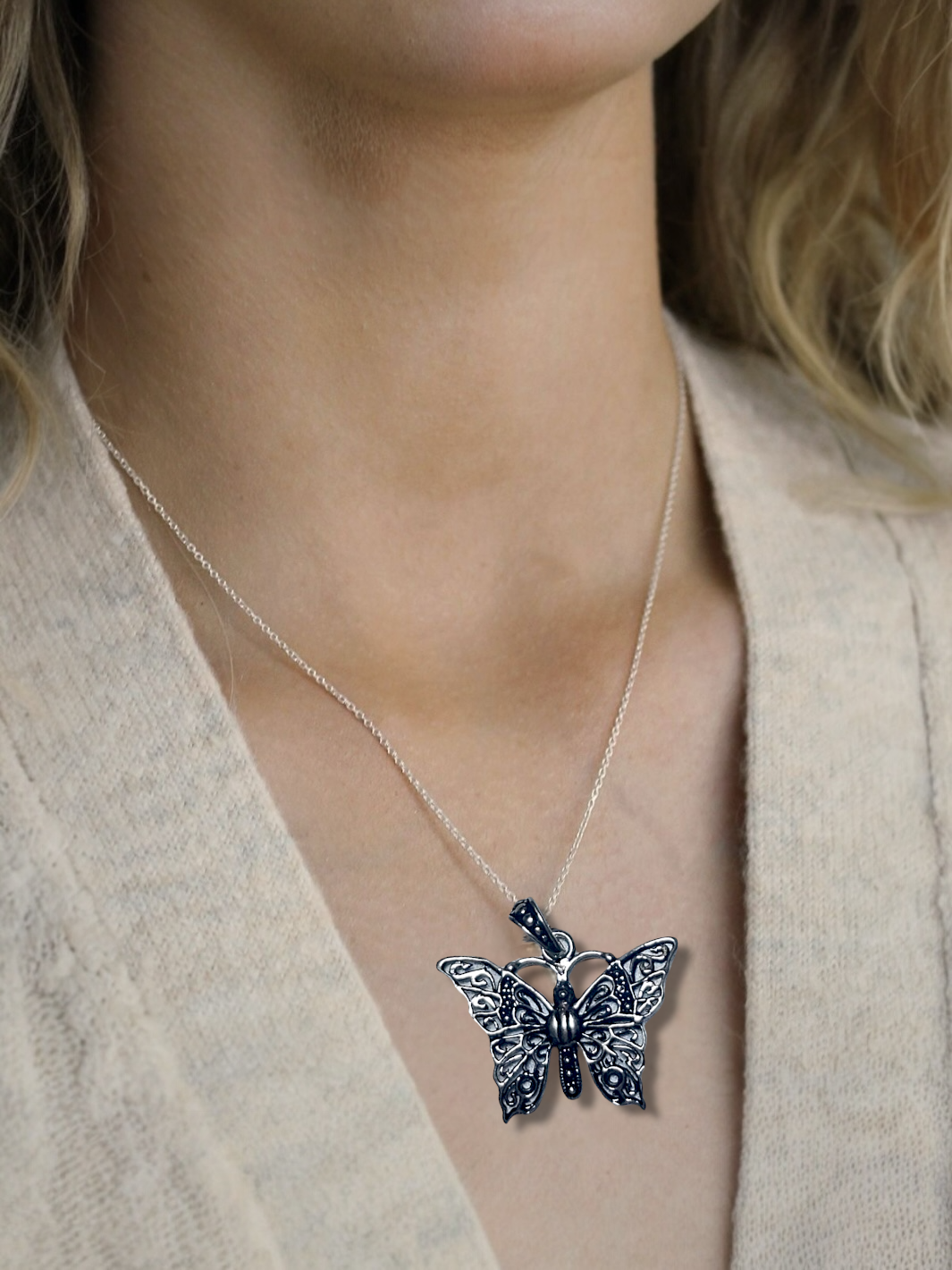 Butterfly Pendant With Chain - PSA Jewels