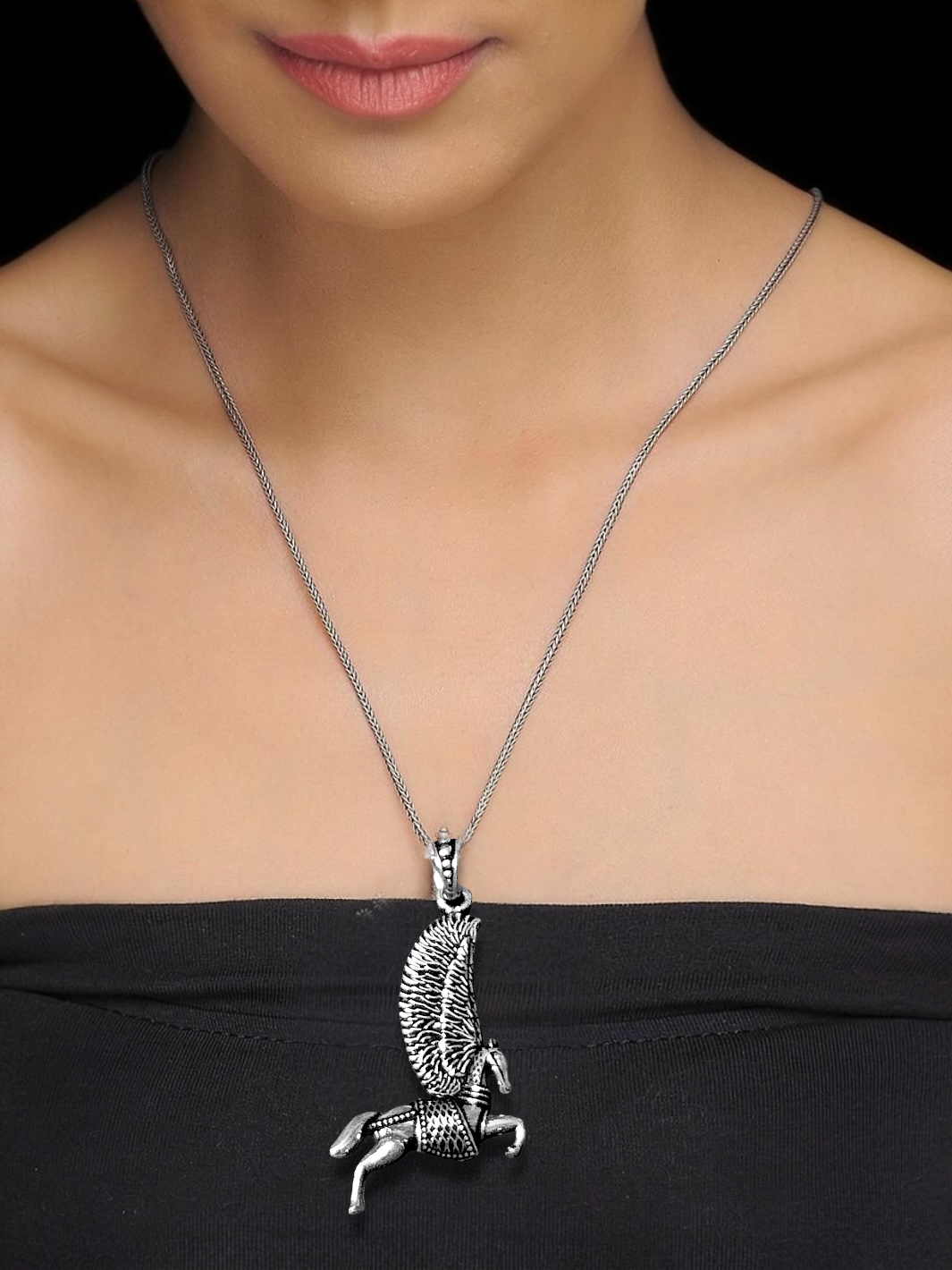 Pegasus Fly Horse Pendant With Chain - PSA Jewels