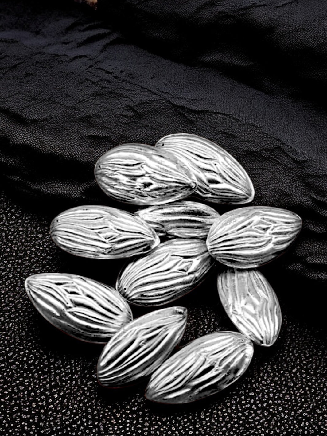 Silver Badam/ Almonds (4 pieces) - PSA Jewels