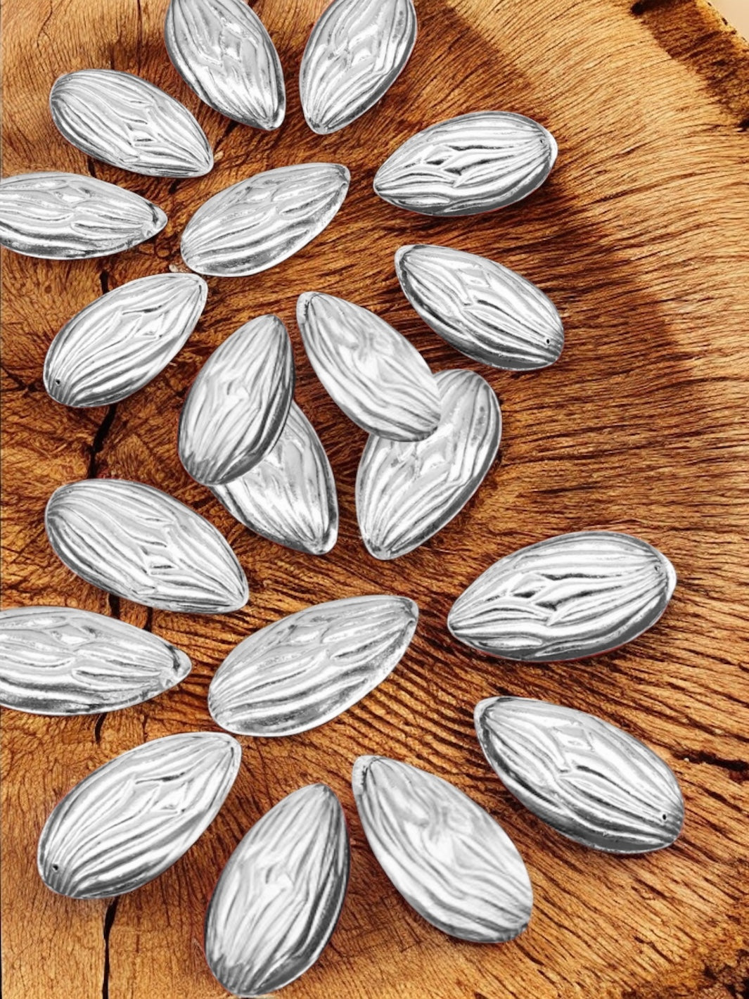 Silver Badam/ Almonds (4 pieces) - PSA Jewels