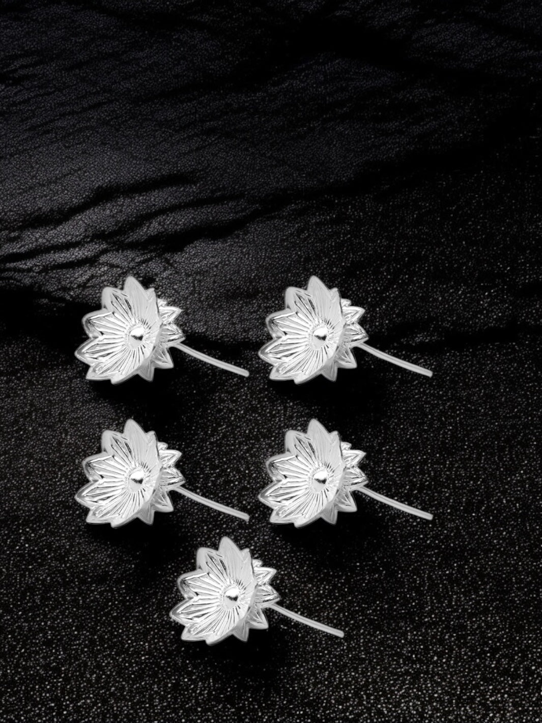 Silver Lotus Flower (5 Pieces) - PSA Jewels