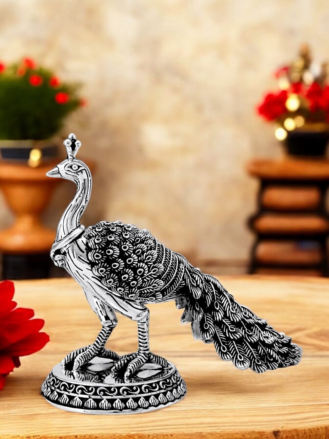 Pure Silver Peacock Idol - PSA Jewels