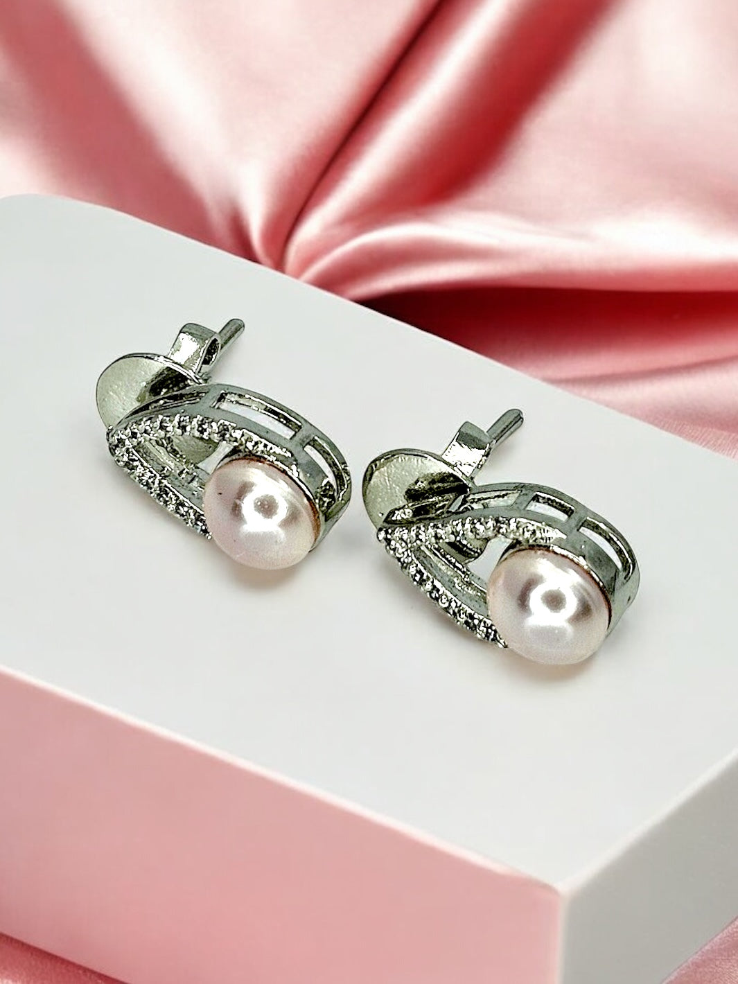 Dainty Pearl Silver Earring - PSA Jewels