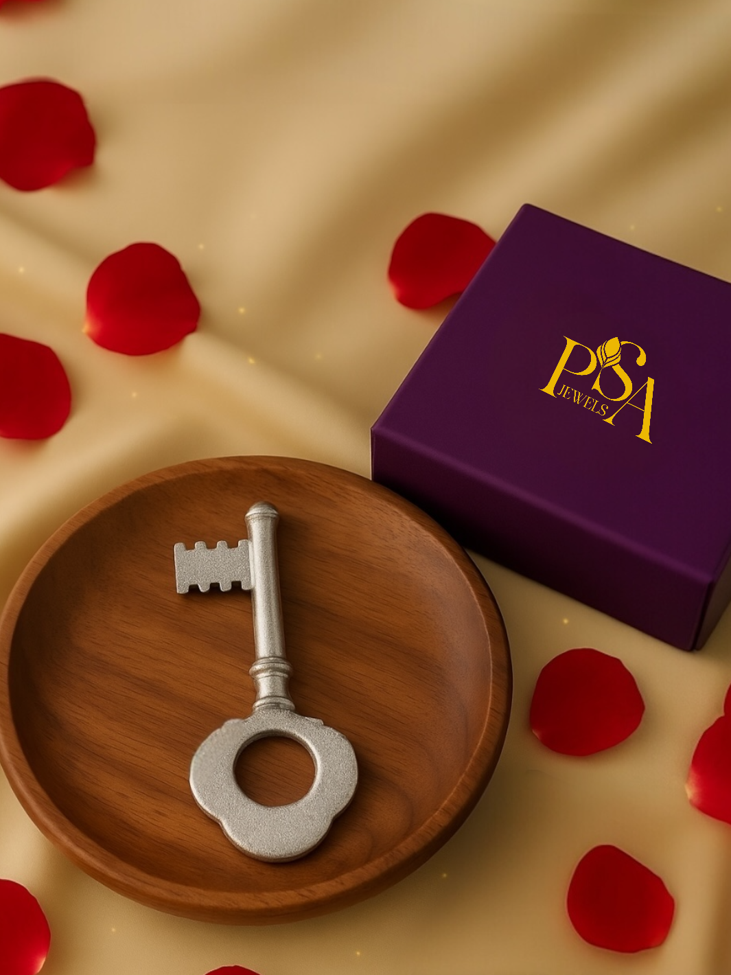 Pure Silver Antique Good Luck Key/ Chabbi