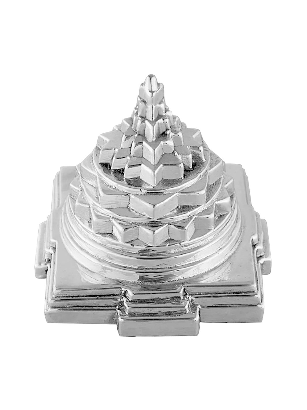Pure Silver Antique Finish Meru Shree/Sri Yantra Mahalaxmi Yantra
