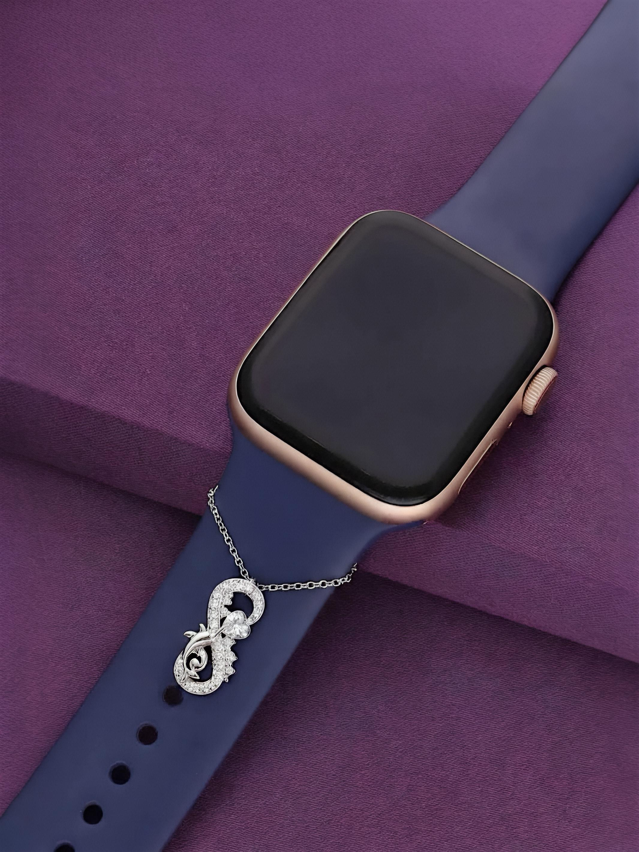 Sparkling Infinity Heart Watch Charm