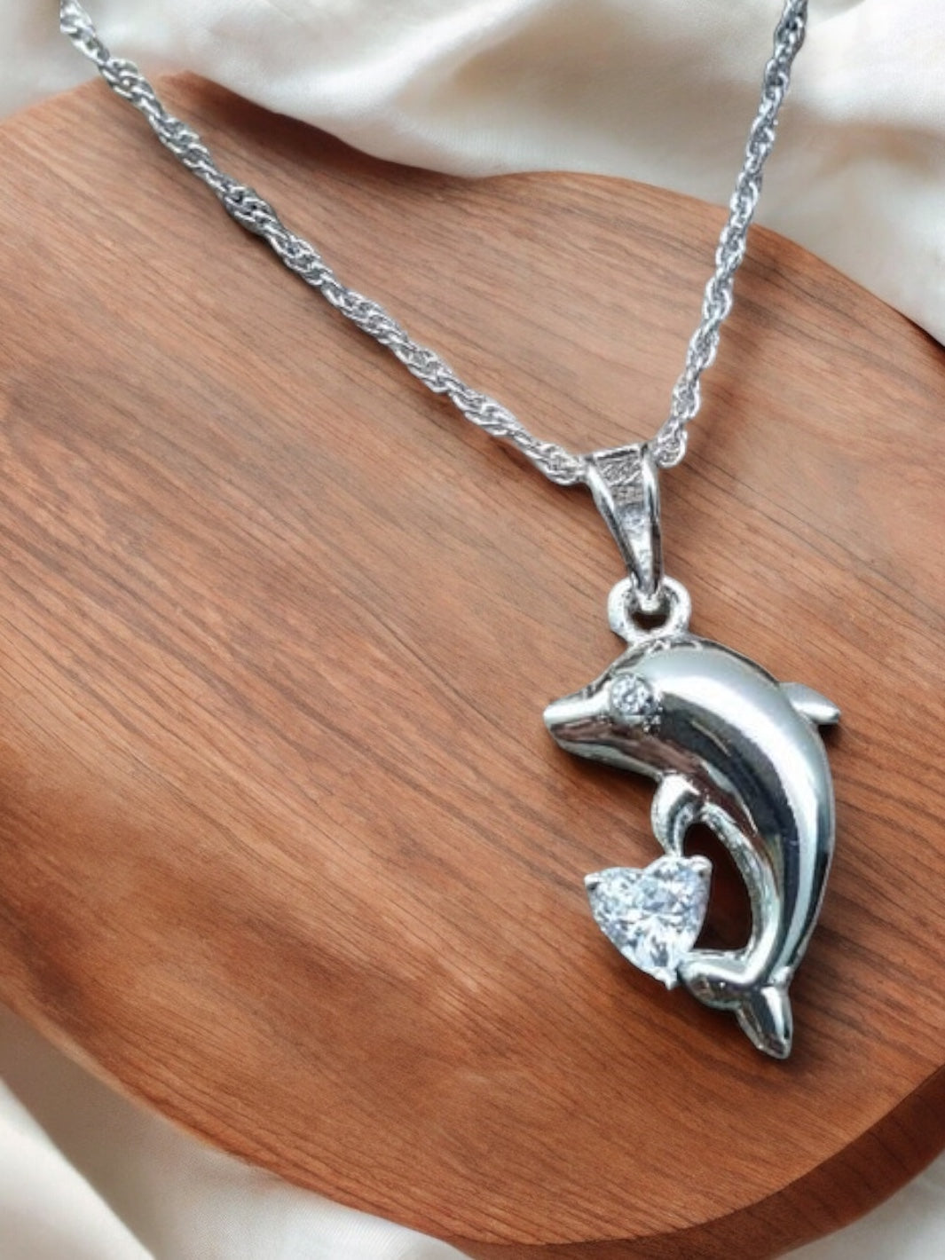 Sterling Silver Dolphin Pendant - PSA Jewels
