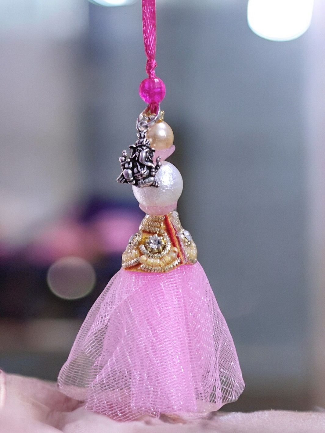 Auspicious Ganpathy Pendant Lumba Rakhi - PSA Jewels