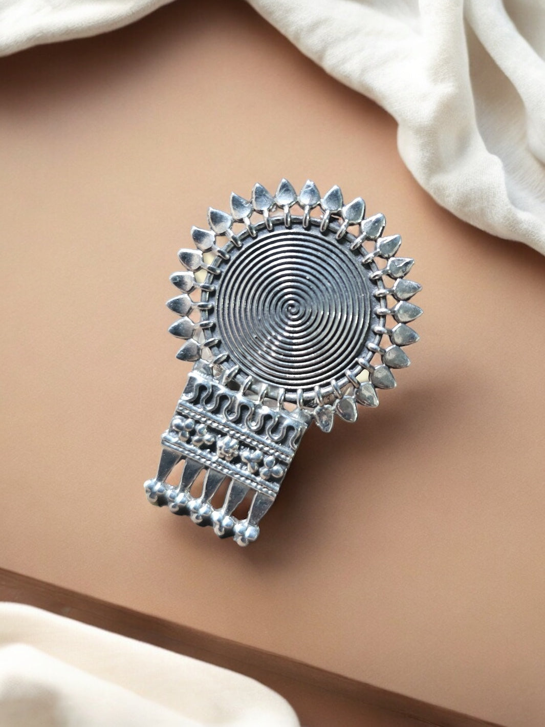 Artistic Silver Flower Ring - PSA Jewels