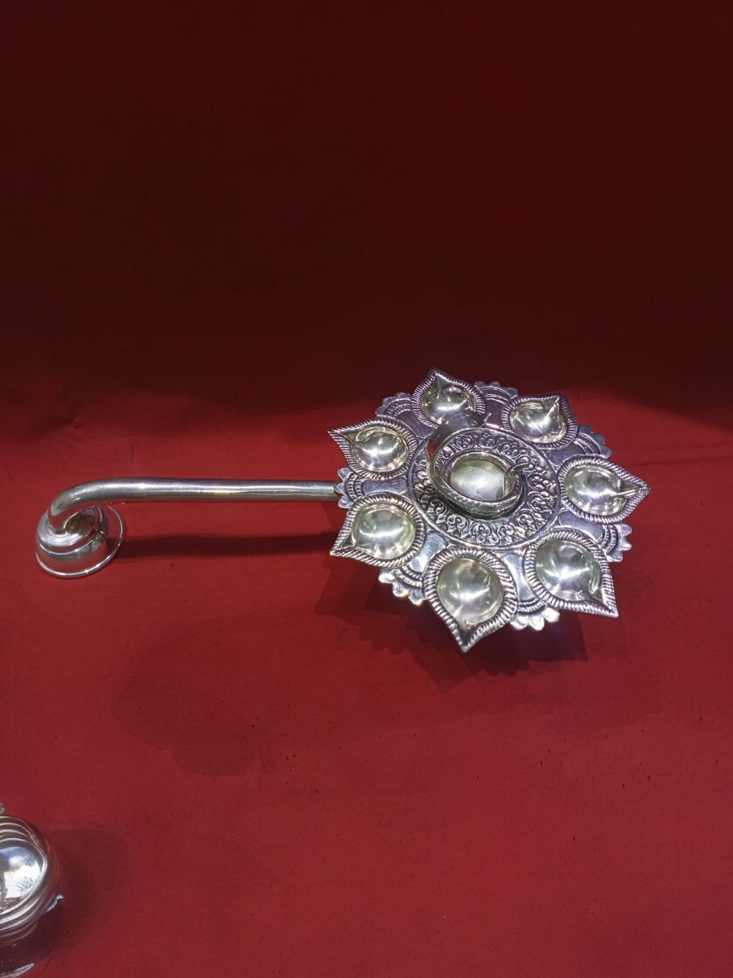 Silver Antique Panchmukhi Deepam - PSA Jewels