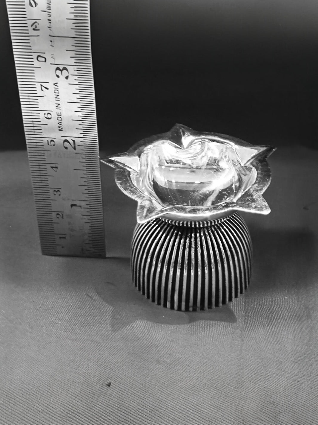 Silver Flower Design Diya - PSA Jewels