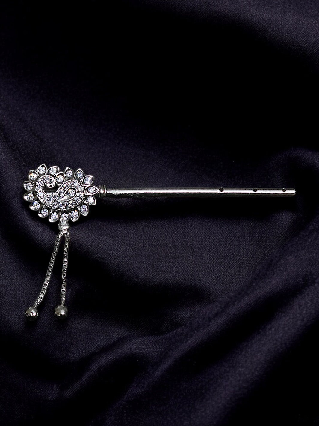 Pure Silver Handmade Paan Shaped Flute - PSA Jewels