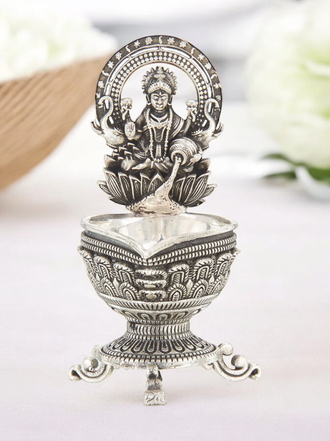 Pure Silver Kamakshi Deepam - PSA Jewels