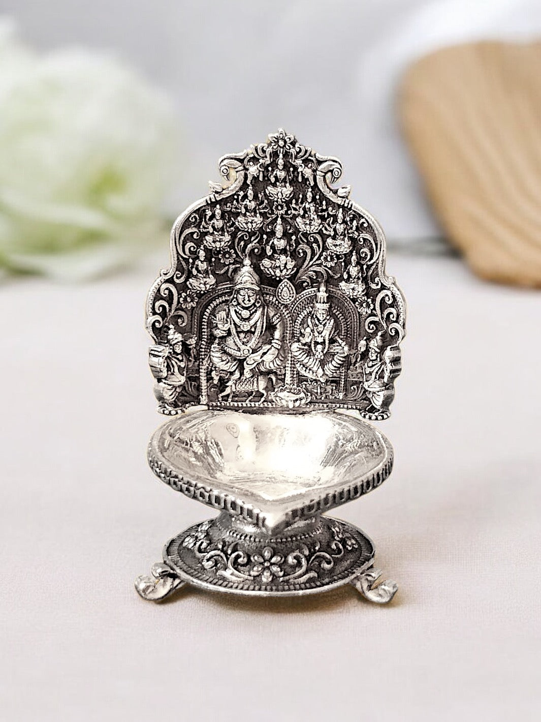 Pure Silver Kubera Kamakshi Deepam - PSA Jewels