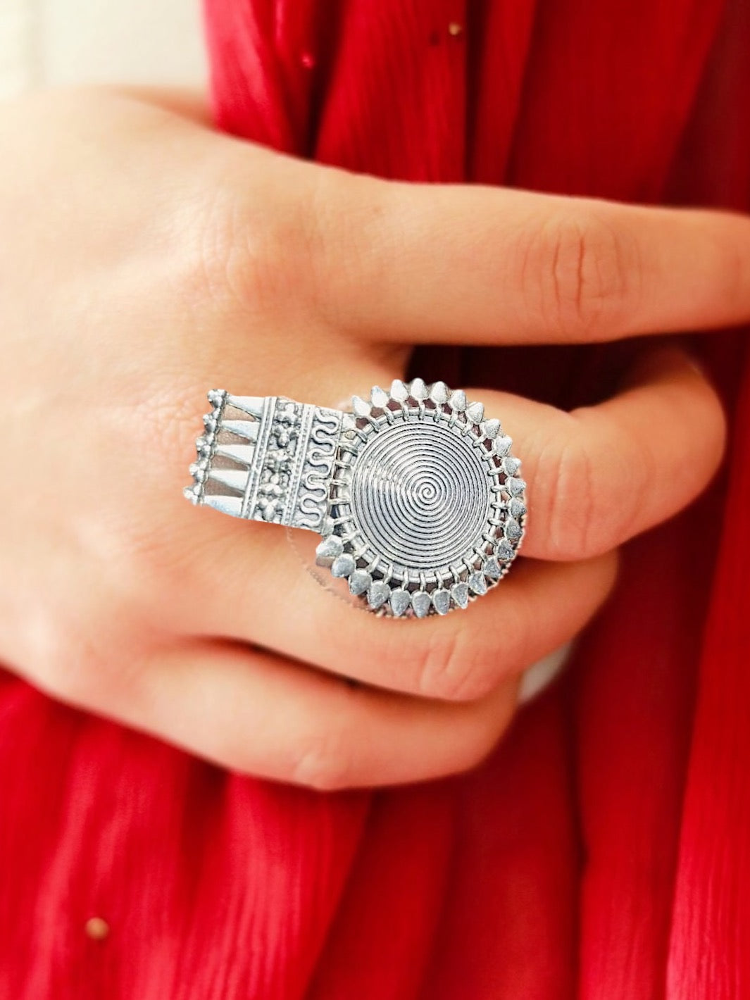Artistic Silver Flower Ring - PSA Jewels