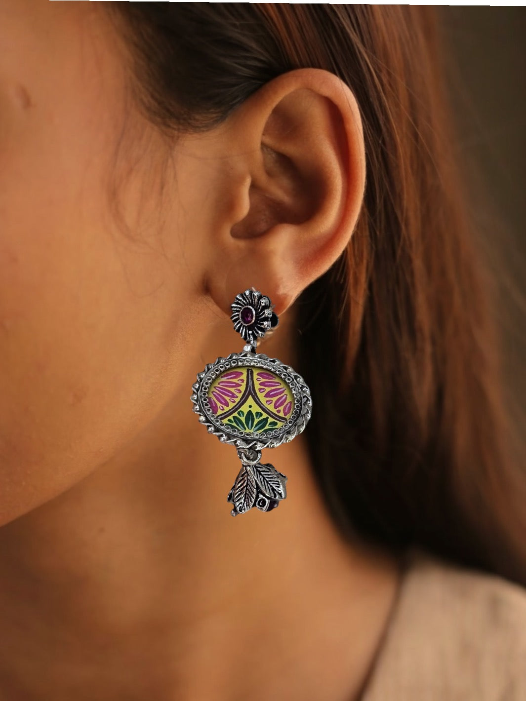Fusion Handpainted Earring - PSA Jewels