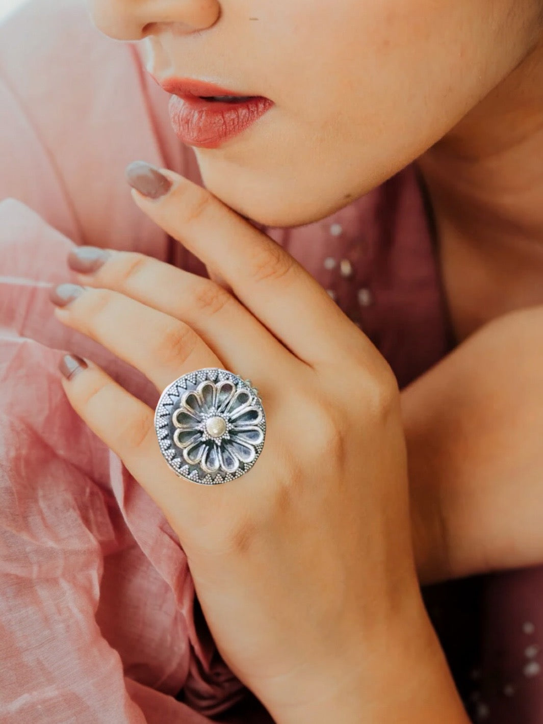 Artistic Big Flower Ring - PSA Jewels