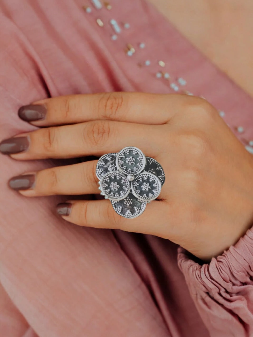 Artistic Multistack Flower Ring - PSA Jewels