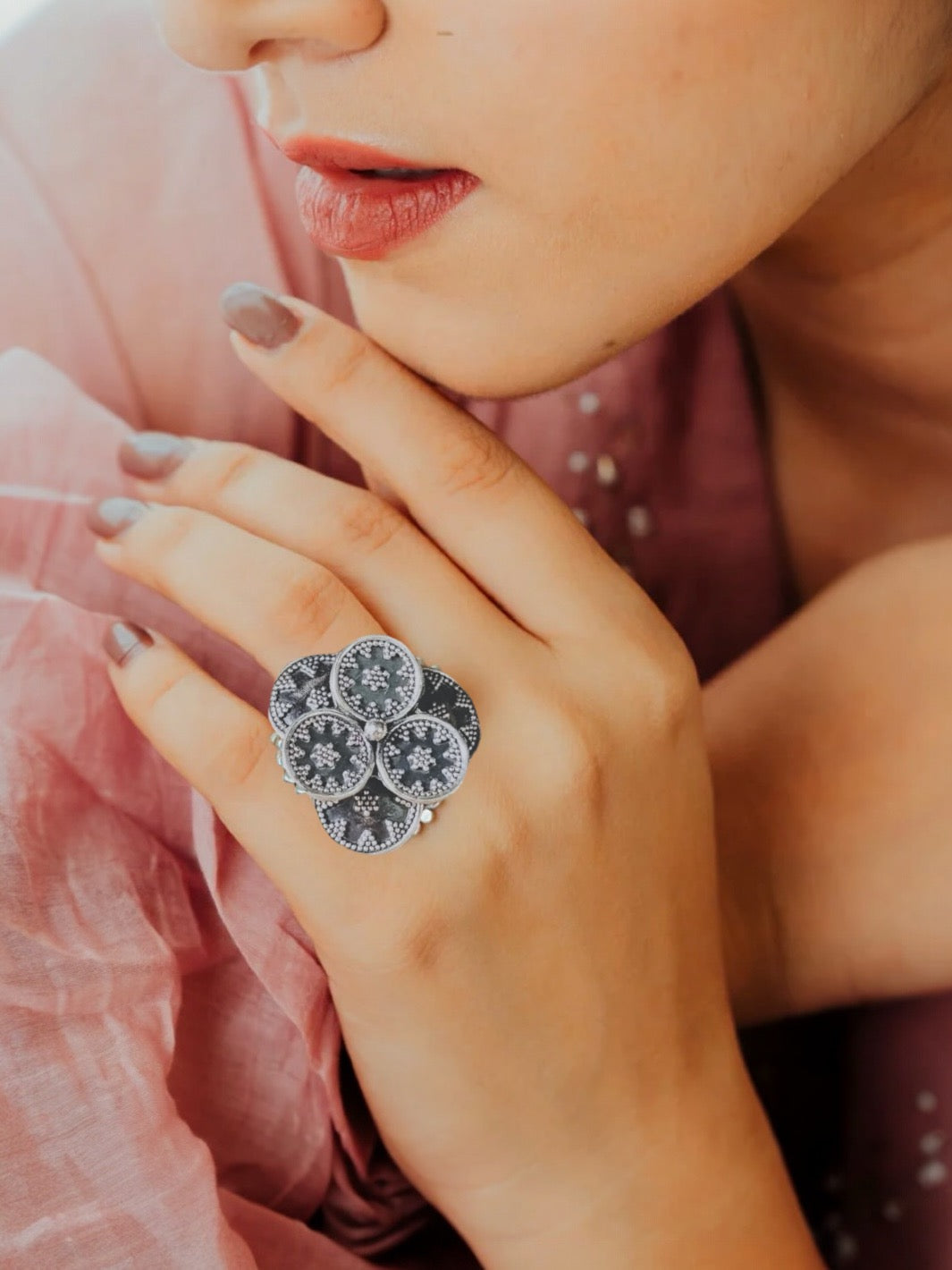 Artistic Multistack Flower Ring - PSA Jewels