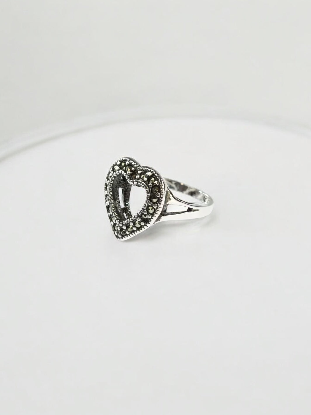 Marcasite Heart Ring - PSA Jewels