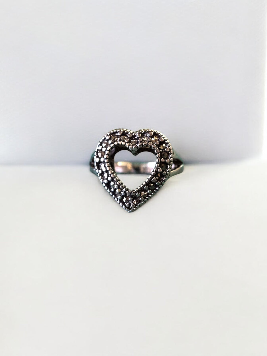 Marcasite Heart Ring - PSA Jewels