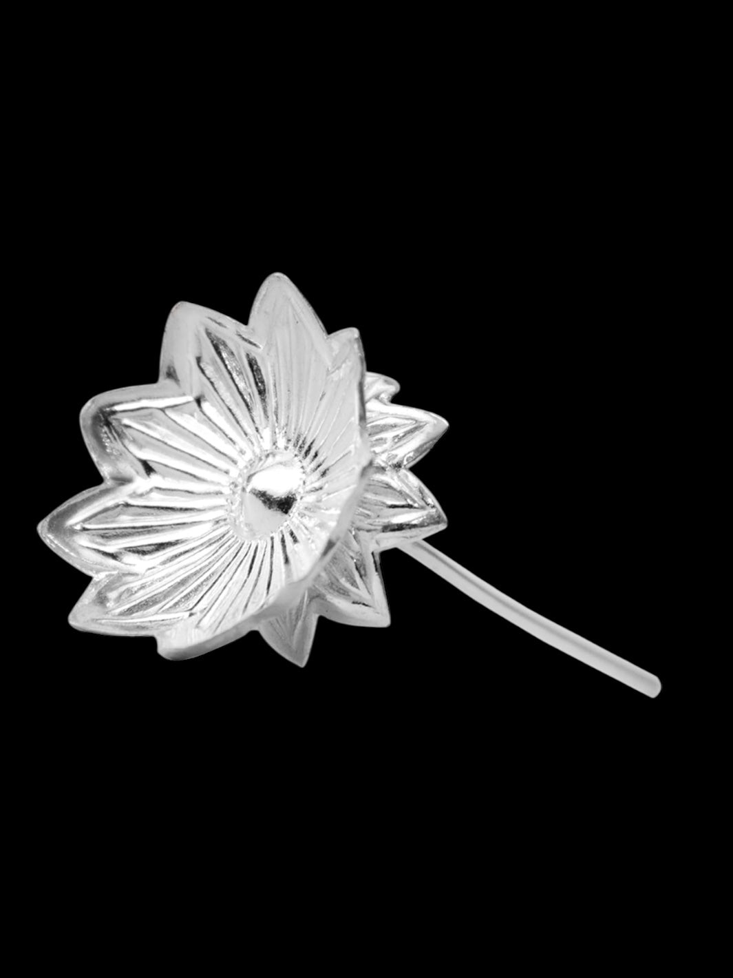 Silver Lotus Flower (5 Pieces)