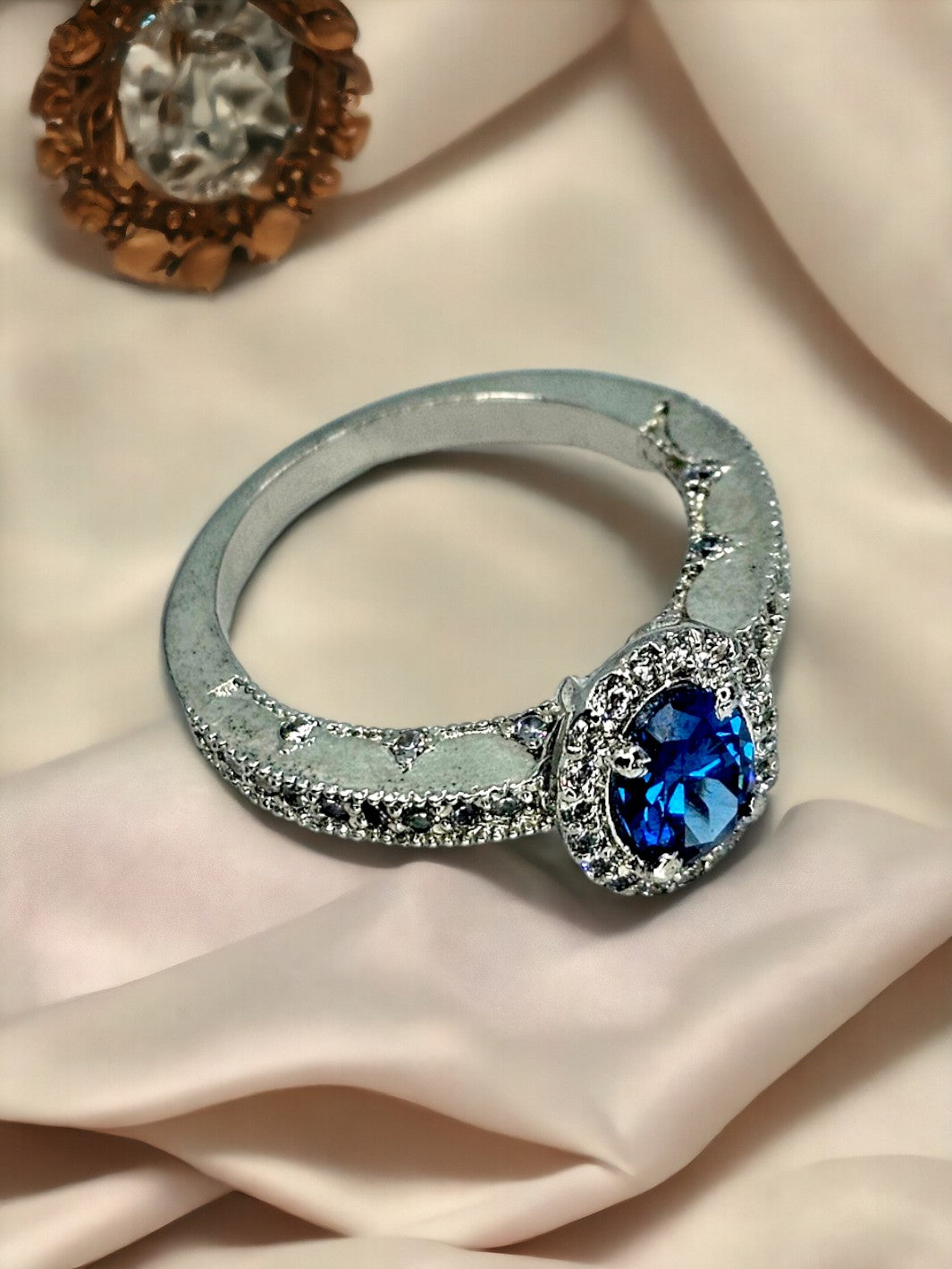 Silver Blue Sapphire Ring - PSA Jewels