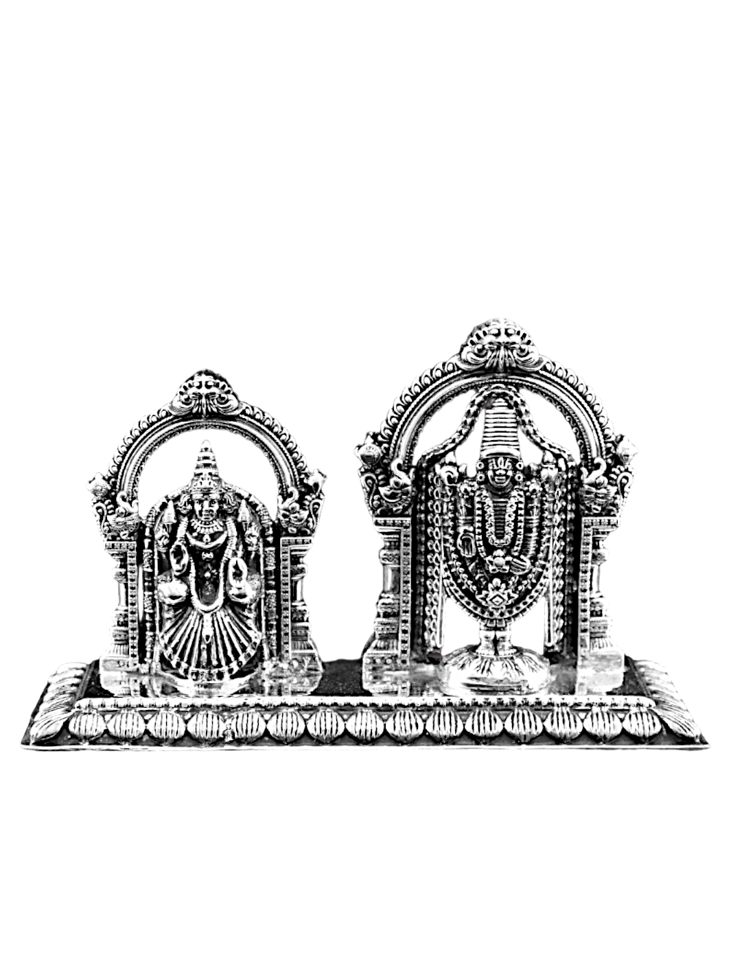 Pure Silver Tirupati Balaji and Padmavati Idol