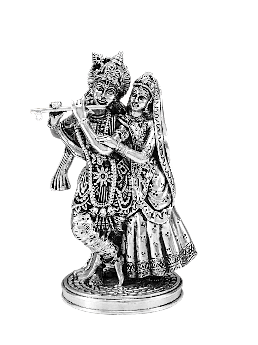 Pure Silver Radha Krishna Idol