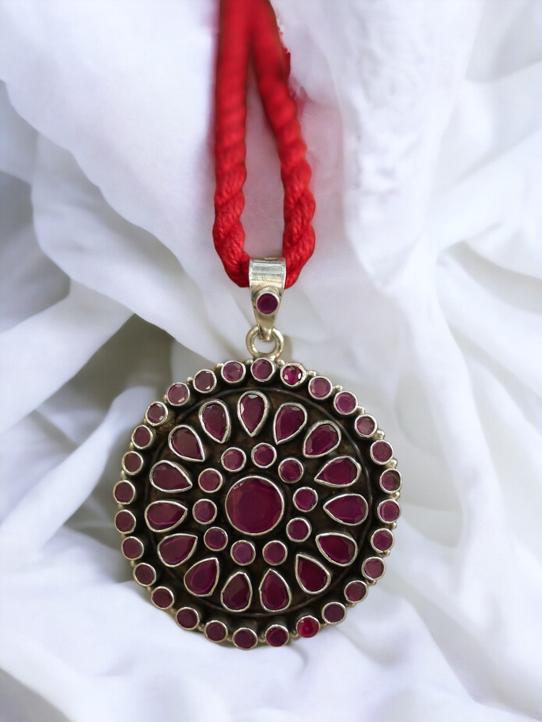 Red Cut Stone Pendant