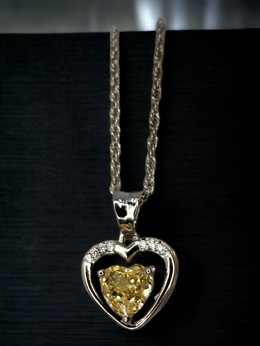 Sterling Silver Honey Moon Heart Pendant