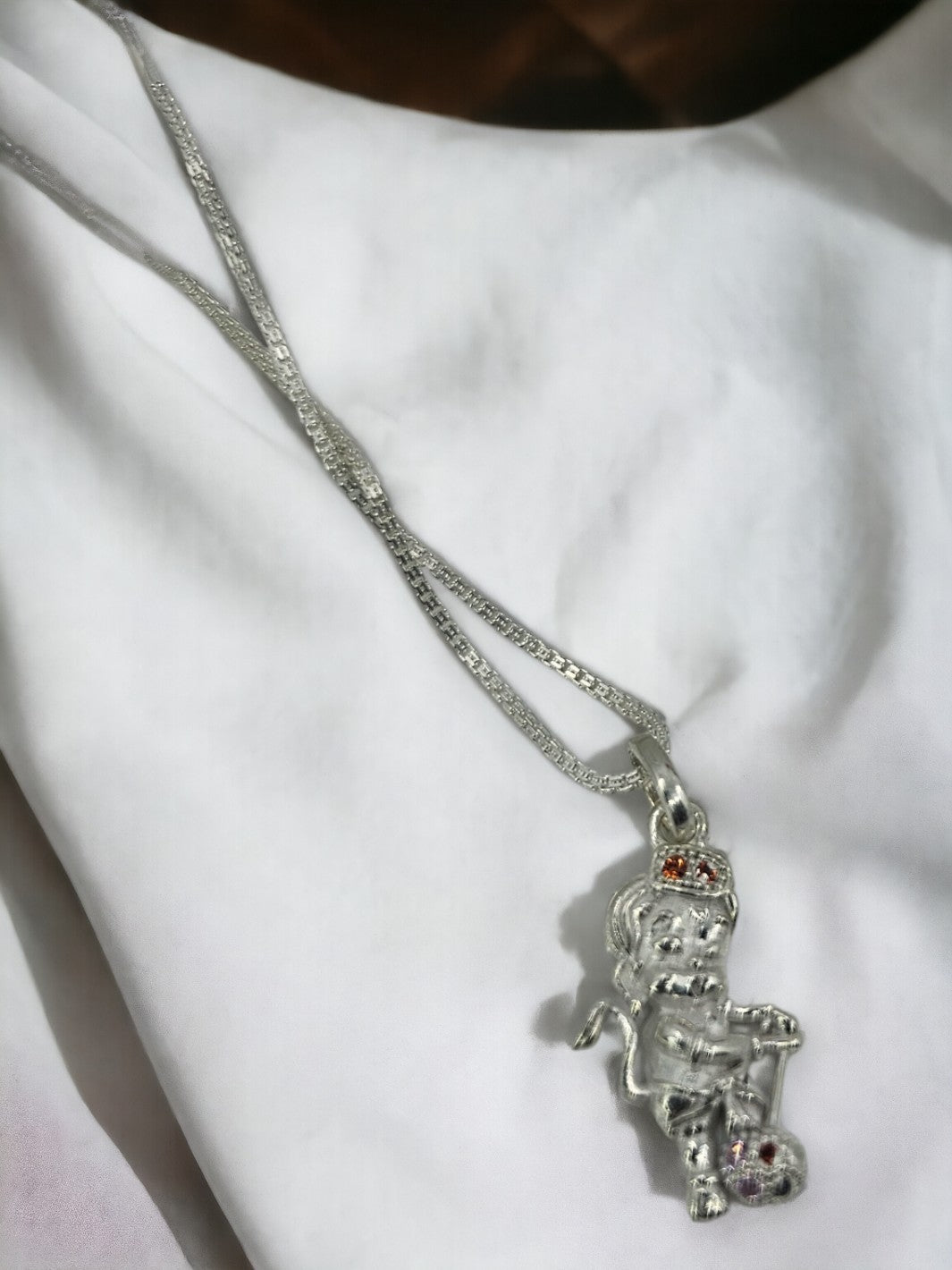 925 Sterling Silver Bal Hanuman Pendant with chain